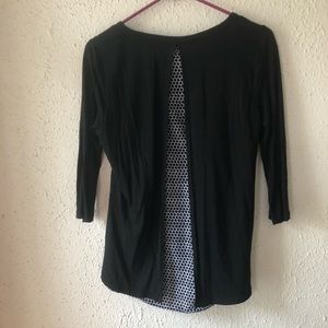 Ann Taylor long sleeve black blouse